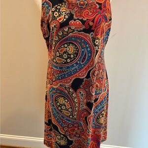 Tommy Hilfiger One Shoulder Paisley Dress - Red, Blue, Black